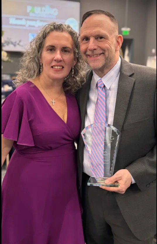 Matt and Buffy Payne accepting Nonprofit of the Year recognition from the Paulding Chamber of Commerce